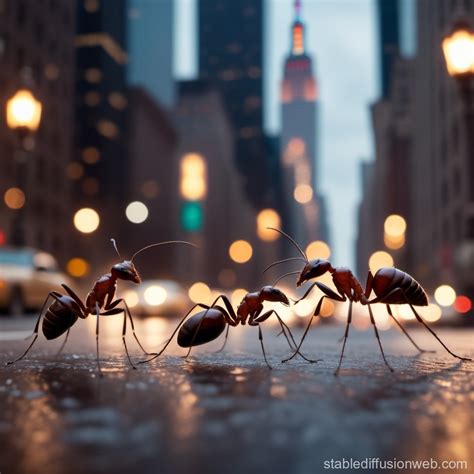 Giant Ants Attack New York City | Stable Diffusion Online