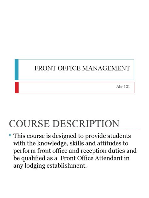 Front Office Introduction 的图像结果