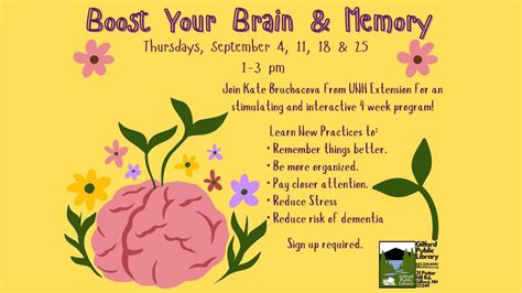 Boost Your Brain & Memory, Gilford Public Library, 4 September 2025 ...