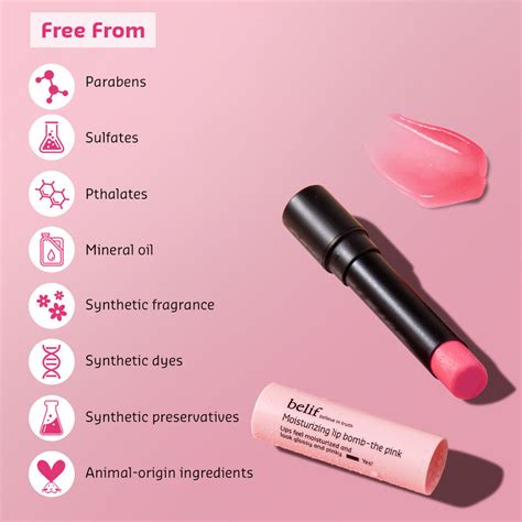 Moisturizing lip bomb - pink - 3g – belif India