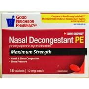Buy GNP Nasal Decongestant PE Non-Drowsy (18 tablets) Online at Lowest ...