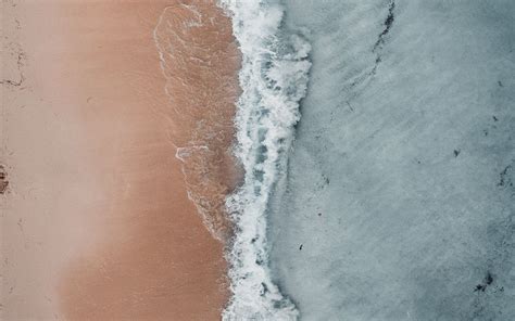 Download wallpaper 1680x1050 ocean, shore, aerial view, surf, wave ...