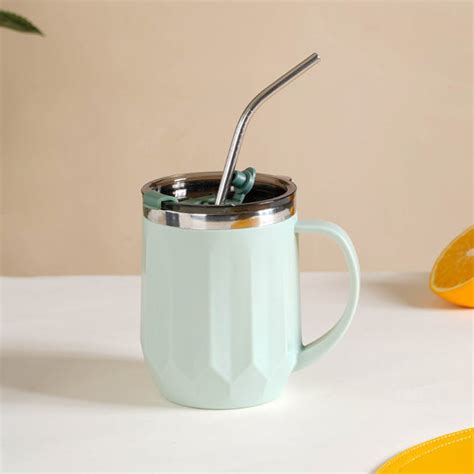 Portable Travel Coffee Mug With Lid Mint 400ml Online - Premium Coffee ...