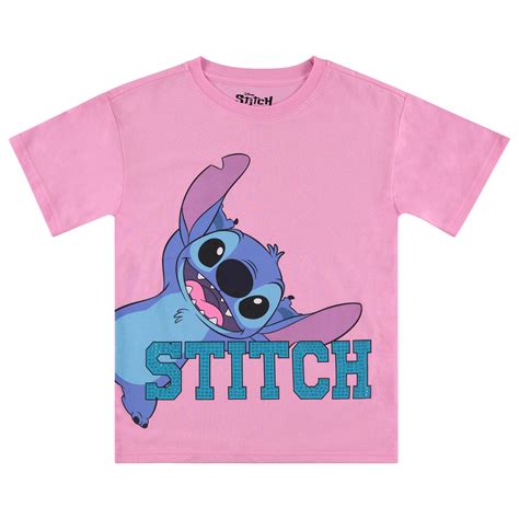 Disney Lilo and Stitch Girls Short Sleeve T-Shirt- Stitch Girls Tee ...