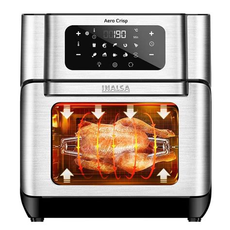 Air Fryer Oven 12 Ltr Capacity & 1500W with Rotisserie Function|7-in-1 ...