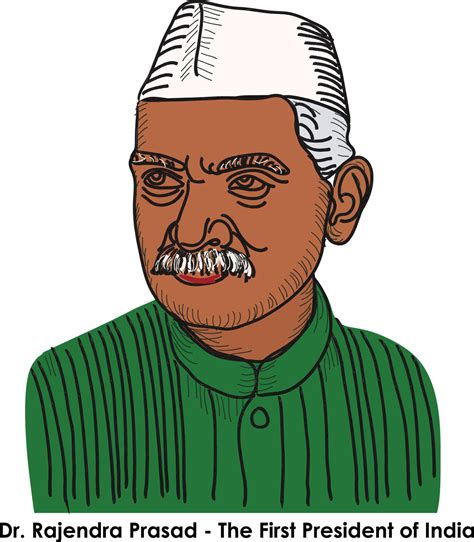 Dr. Rajendra Prasad - The First President of India 9854646 Vector Art ...
