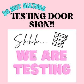 Image result for Testing Sign