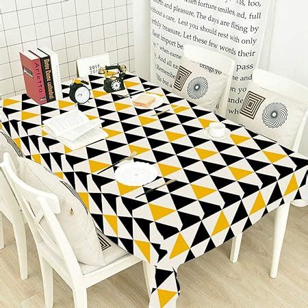 Buy HOME COLORS.IN Cotton Geometric Printed Dining Table Cloth, 4 ...
