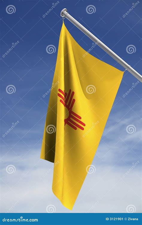 New Mexico State flag stock illustration. Illustration of states - 3121901