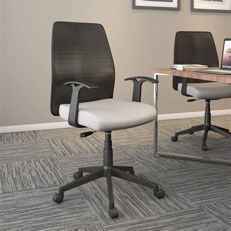 Nilkamal Rhine Mid Back Office Chair (Mesh Grey/Black), Standard ...