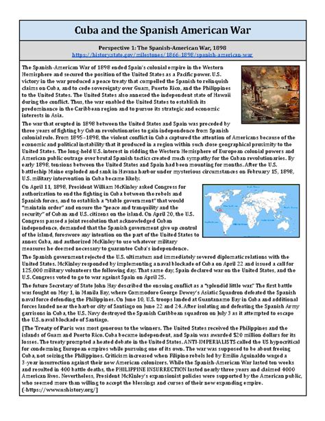 Cuba and the Spanish-American War: Historical Perspectives (HIST 101 ...