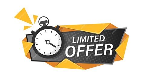 Premium Vector | Limited offer icon in flat style promo label with ...