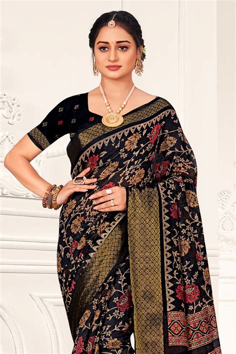 Buy Multicolor Cotton Saree online-Karagiri