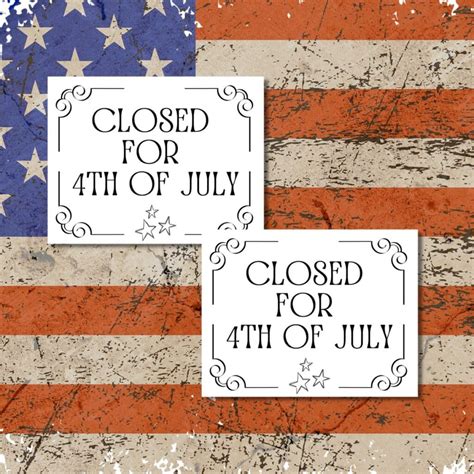 Free Printable Closed for 4th of July Sign Download - Find a Free Printable