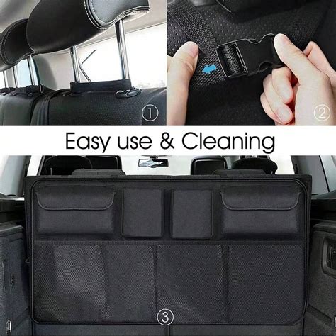 1pc Car Trunk Car Organisers Backseat Hanging Car Organizer With 8 ...