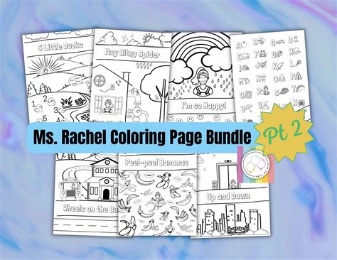 Ms. Rachel Coloring Pages Part 2 | Kids Activity Bundle (digital ...