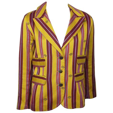 Todd Oldham Mustard and Multi Color Aztec Vintage Jacket - 6 - Circa 90's For Sale at 1stDibs ...