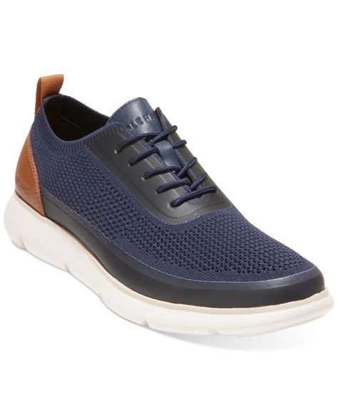 Cole Haan Men's Zerøgrand Omni Lace-up Sneakers Men's Shoes In Marine ...