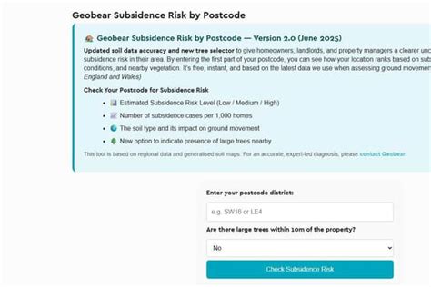 Image result for Check Subsidence Postcode