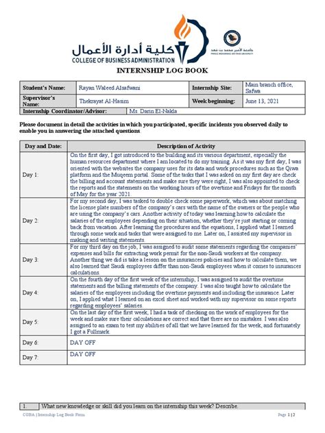 Image result for Internship Log Sheet for Full Stack Developer