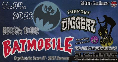 BATMOBILE (Psychobilly Stars) & The Diggerz + Devil O, SubKultur ...