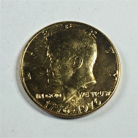 24K Gold Layered United States Bicentennial Kennedy Half Dollar*High ...