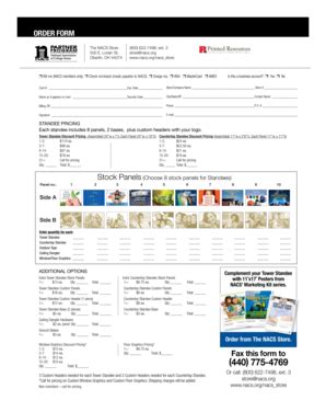 Fillable Online archive nacs ORDER FORM Fax this form to - archive nacs ...