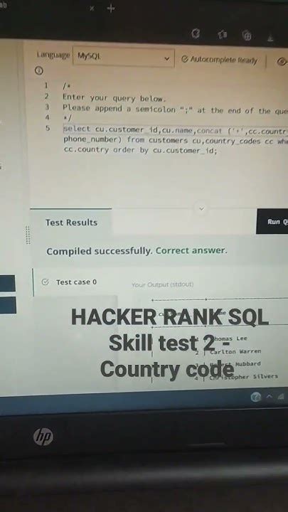 Image result for Country Code MySQL HackerRank