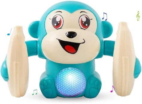 Glimring Dancing Musical Toy for Tumbling Monkey Doll with Light Music ...