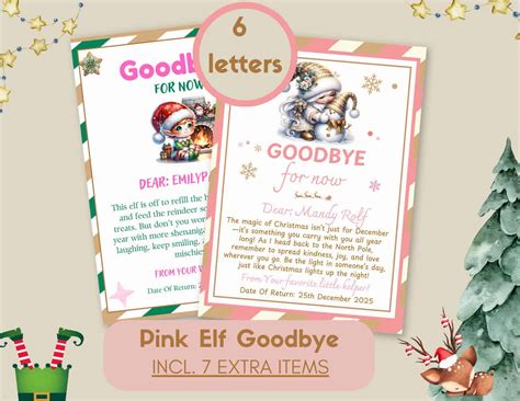 Magical Pink Elf Return Letter: The Perfect Elf Departure Template for ...