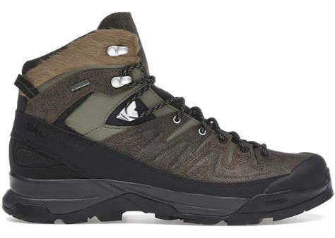 Salomon X-Alp Mid Distressed Leather Gtx Dark Earth Black – Kicks Machine