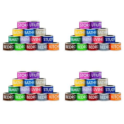 Buy Moving Labels Color Coding Packing & Storage Tape Rolls Set By ...