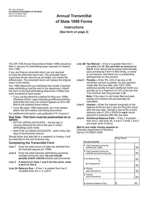 2014 Form CO DR 1106 - Fill Out, Sign & Share Online | pdfFiller