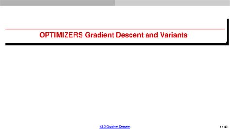 DEEP Learning Optimizers: Gradient Descent & Variants Review - Studocu