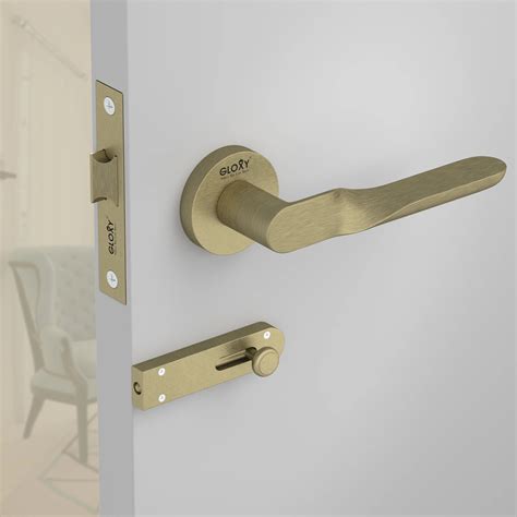 Gloxy Brass Door Lock for Bathroom, Balcony, Home – Keyless Mortise ...
