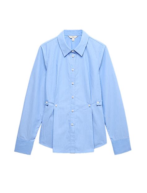 Buy Pure Cotton Striped Button Detail Shirt at Marks & Spencer