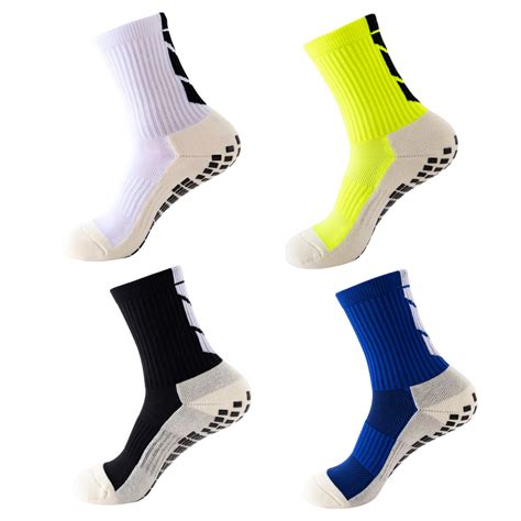 Arfast- Anti-slip Athletic Soccer Sports Socks with Grip Pads (4 Pairs ...