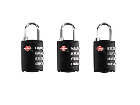 Ezlife TSA Approved Lock 4 Digit Number Locks (Multicolour) - Pack of 3 ...