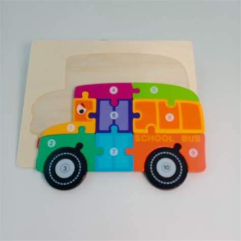 Wooden School bus puzzle - EKT2202 – SchoolWizardApp Pvt. Ltd.