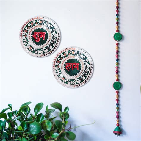Buy Shubh Labh Lippan Art Wall Decor Online On Zwende