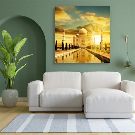 Taj Mahal Palace Canvas Painting Synthetic Frame – ArtzFolio.com
