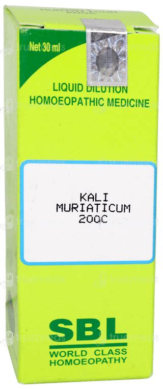 Sbl Kali Muriaticum 200 C Dilution 30 Ml - Uses, Side Effects, Dosage ...