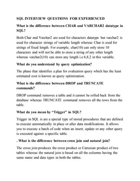 Image result for SQL Experienced Interview Questions
