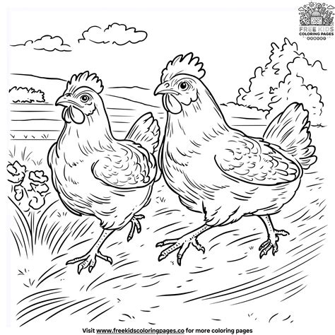 Free Coloring Pages Chicken Jockey