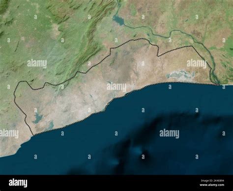 Greater Accra, region of Ghana. High resolution satellite map Stock ...