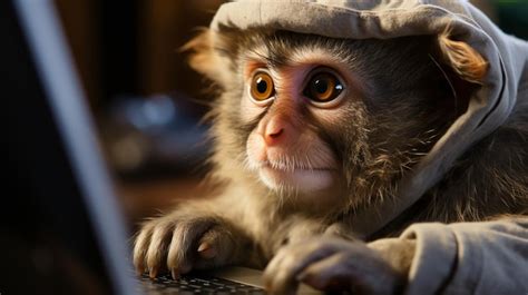 Image result for Monkey Using Computer