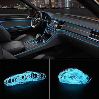 aksmit ICE Blue Car Interior dash Light Ambient Neon Light For Baleno ...