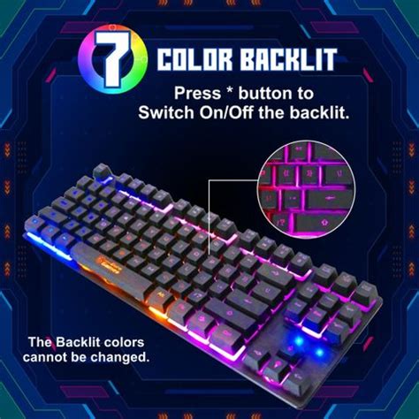 RPM Euro Games Gaming Keyboard With 87 Keys & RGB Backlit | With ...