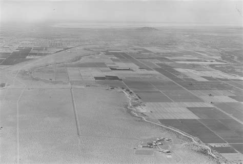 Aerial view of agriculture near Yuma and Interstate Highway 8 | Arizona Memory Project - agriculture in yuma