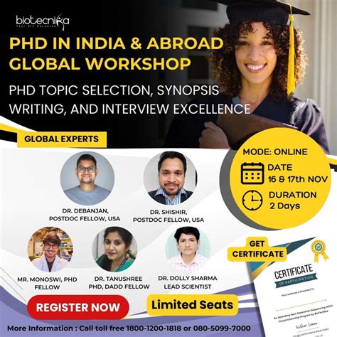 PhD in India & Abroad - Global Workshop on PhD Topic Selection, Synops ...